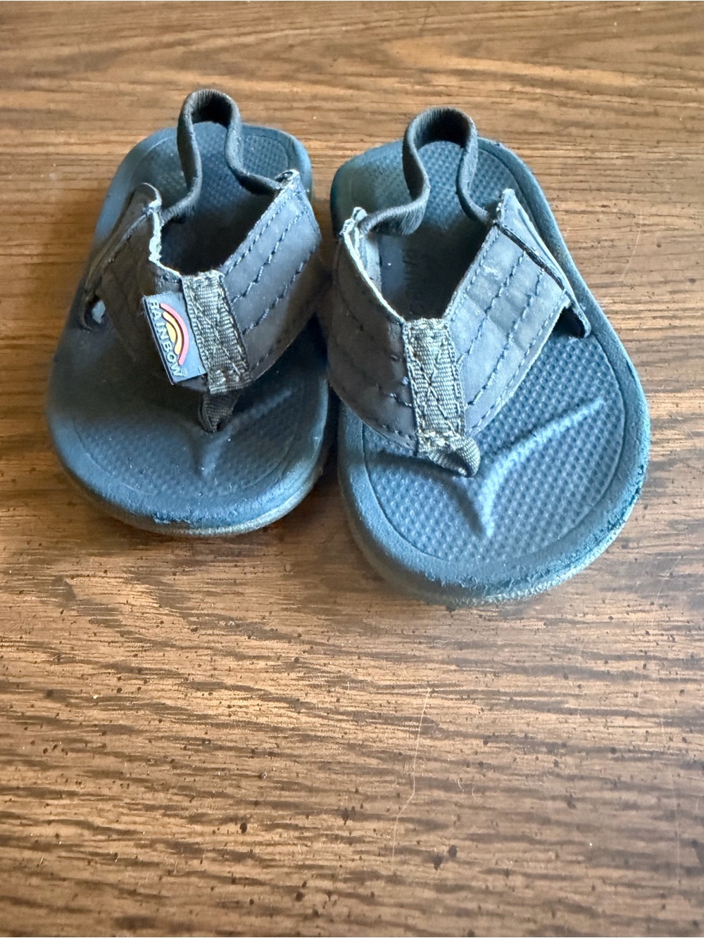 Baby Blue Flip Flop Sandals - Rainbow
